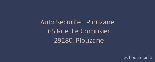 Auto S&eacute;curit&eacute; - Plouzan&eacute;