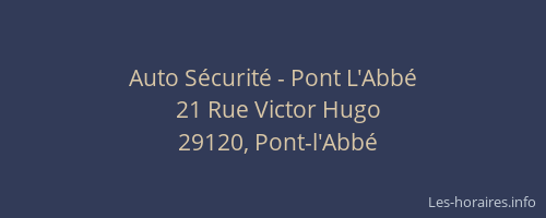 Auto S&eacute;curit&eacute; - Pont L'Abb&eacute;