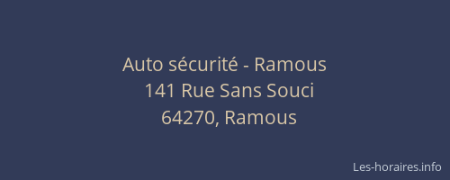Auto sécurité - Ramous