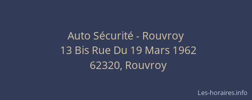 Auto S&eacute;curit&eacute; - Rouvroy