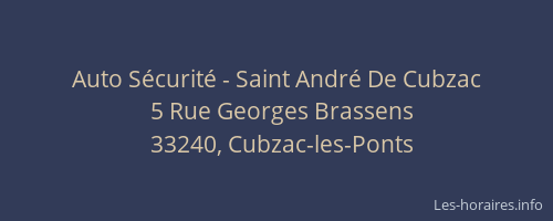 Auto Sécurité - Saint André De Cubzac