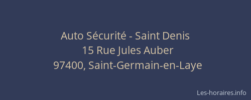 Auto S&eacute;curit&eacute; - Saint Denis