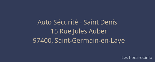 Auto Sécurité - Saint Denis