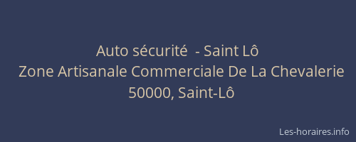 Auto s&eacute;curit&eacute;  - Saint L&ocirc;