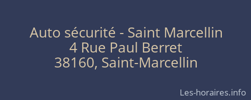Auto s&eacute;curit&eacute; - Saint Marcellin