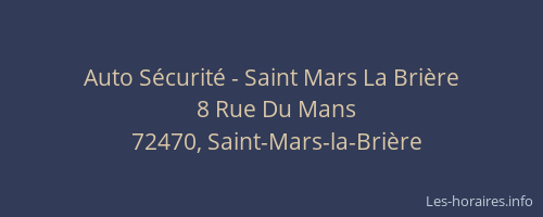 Auto Sécurité - Saint Mars La Brière