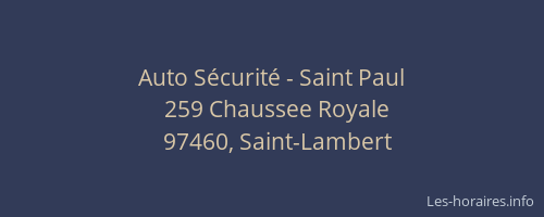 Auto S&eacute;curit&eacute; - Saint Paul