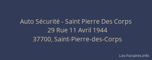 Auto S&eacute;curit&eacute; - Saint Pierre Des Corps