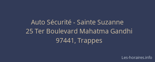Auto S&eacute;curit&eacute; - Sainte Suzanne