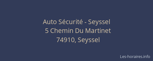 Auto S&eacute;curit&eacute; - Seyssel