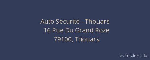 Auto Sécurité - Thouars