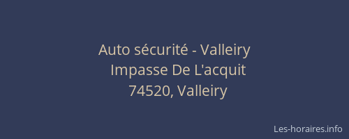Auto s&eacute;curit&eacute; - Valleiry