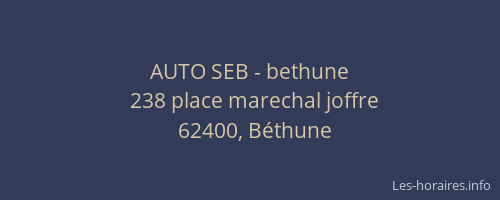 AUTO SEB - bethune