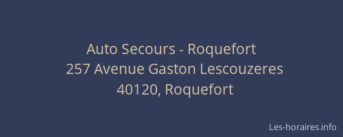 Auto Secours - Roquefort