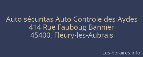 Auto sécuritas Auto Controle des Aydes