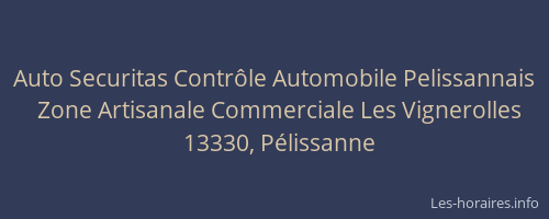 Auto Securitas Contrôle Automobile Pelissannais