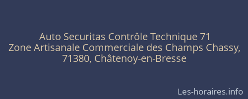 Auto Securitas Contrôle Technique 71