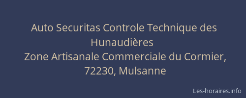 Auto Securitas Controle Technique des Hunaudi&egrave;res