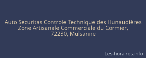 Auto Securitas Controle Technique des Hunaudières