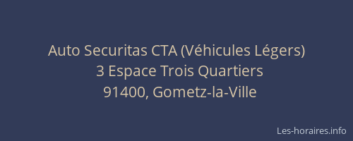 Auto Securitas CTA (Véhicules Légers)