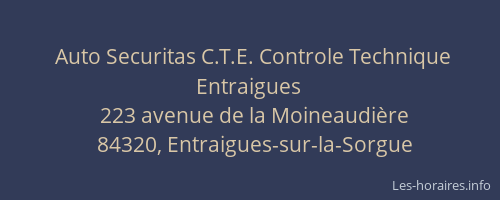 Auto Securitas C.T.E. Controle Technique Entraigues