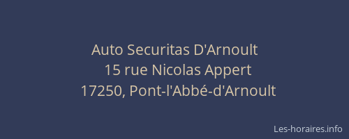 Auto Securitas D'Arnoult