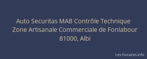 Auto Securitas MAB Contrôle Technique