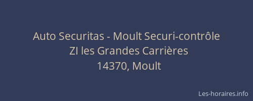 Auto Securitas - Moult Securi-contrôle