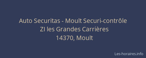 Auto Securitas - Moult Securi-contr&ocirc;le