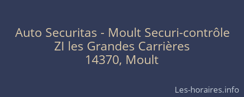 Auto Securitas - Moult Securi-contrôle