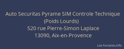 Auto Securitas Pyrame SIM Controle Technique (Poids Lourds)