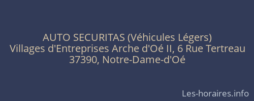 AUTO SECURITAS (Véhicules Légers)
