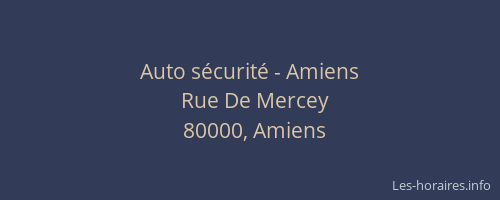 Auto sécurité - Amiens