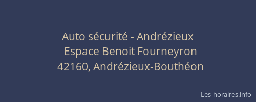 Auto sécurité - Andrézieux