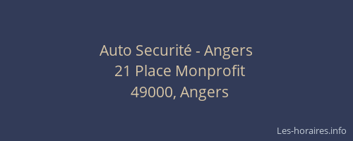 Auto Securité - Angers