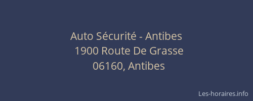 Auto Sécurité - Antibes
