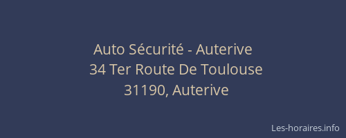 Auto Sécurité - Auterive