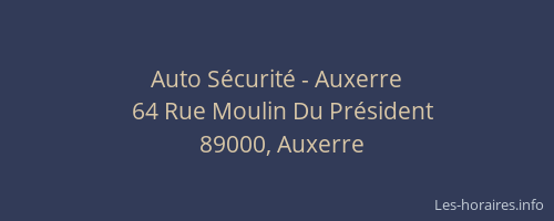 Auto Sécurité - Auxerre