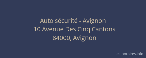 Auto sécurité - Avignon