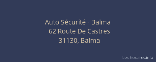 Auto Sécurité - Balma