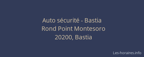 Auto sécurité - Bastia