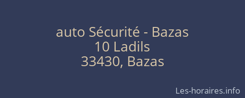 auto Sécurité - Bazas
