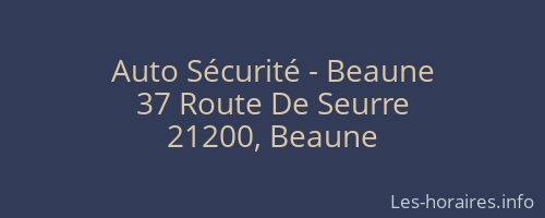 Auto Sécurité - Beaune