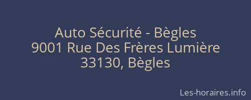 Auto Sécurité - Bègles