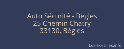 Auto Sécurité - Bègles