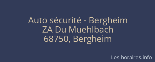 Auto sécurité - Bergheim