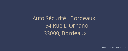 Auto Sécurité - Bordeaux