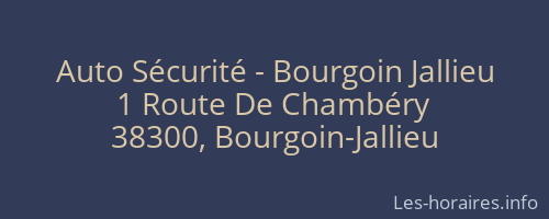 Auto Sécurité - Bourgoin Jallieu