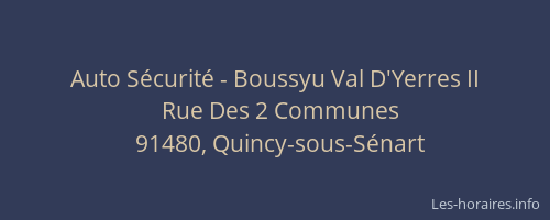 Auto Sécurité - Boussyu Val D'Yerres II