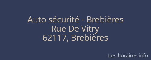 Auto sécurité - Brebières